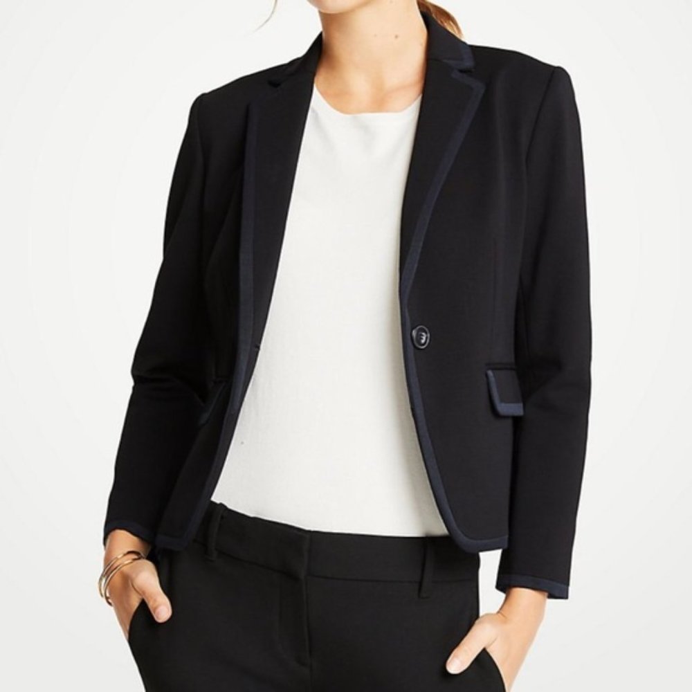 NWT-Ann Taylor - Framed Newbury Blazer-black